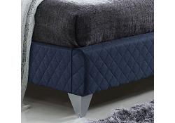4ft6 Double Brooklyn Linen Fabric Upholstered Blue Bed Frame 2